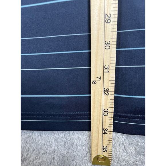 Etonic Polo Shirt Mens 2XL Performance Golf Tennis Short Sleeve Blue Striped EUC - Picture 5 of 8